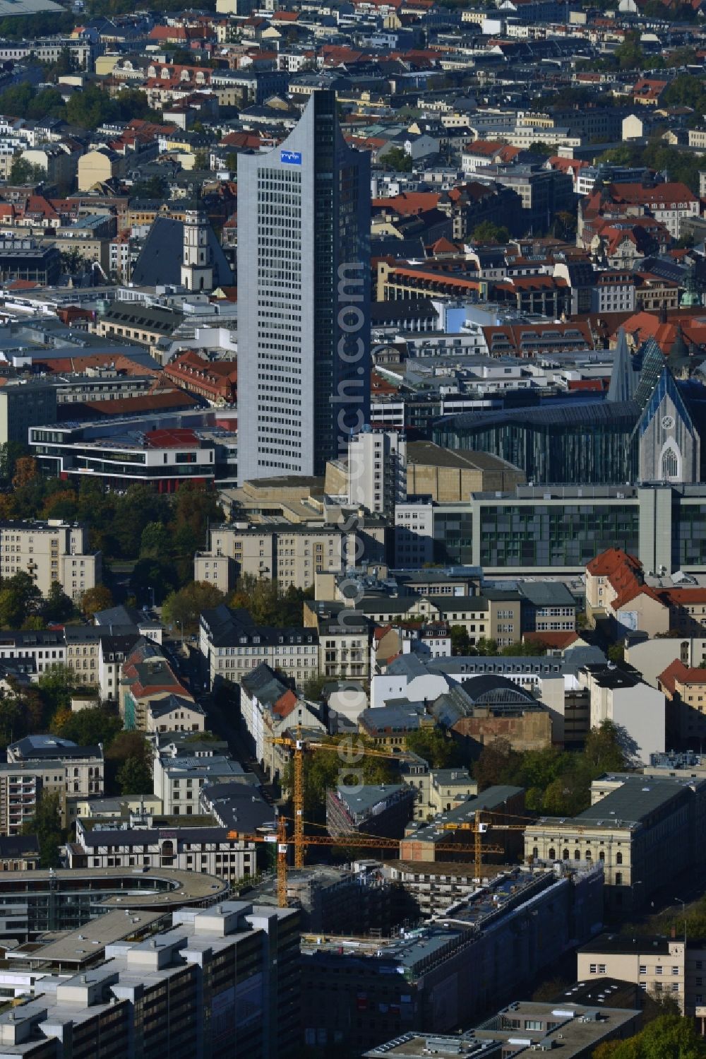 Leipzig from the bird's eye view: View of the new construction project LKG Carre in Leipzig in the state of Saxony