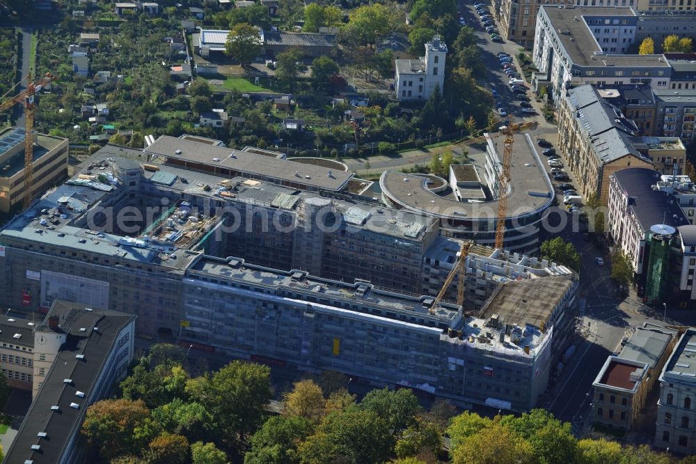 Leipzig from the bird's eye view: View of the new construction project LKG Carre in Leipzig in the state of Saxony