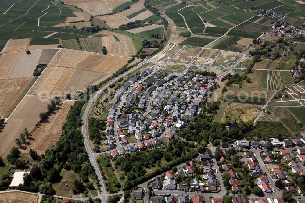 Aerial photograph Bodenheim - Construction site with new buildings in Bodenheim in state Rhineland-Palatinate