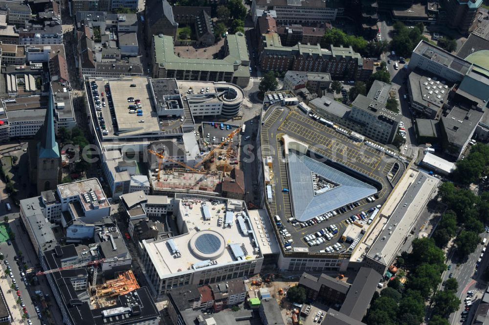 Aerial photograph Dortmund - Baustelle des neuen Thier- Areal Dortmund, einem modernen Einkaufszentrum der ECE Projektmanagement GmbH an der Silberstraße , Westenhellweg im Zentrum der Altsdtadt. Site of the new shopping center Thier-Areal Dortmund.