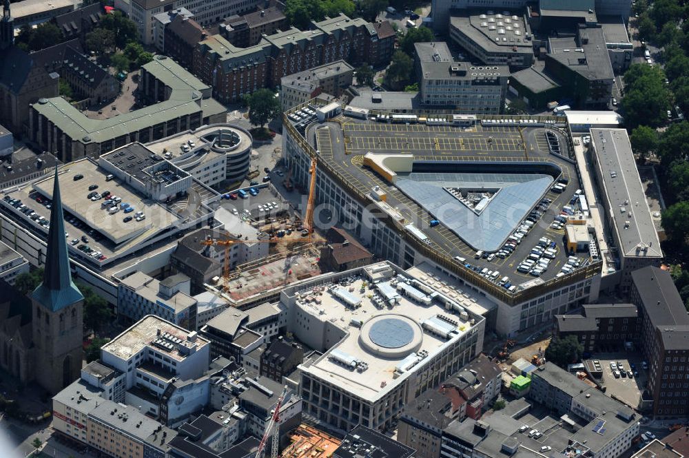 Aerial photograph Dortmund - Baustelle des neuen Thier- Areal Dortmund, einem modernen Einkaufszentrum der ECE Projektmanagement GmbH an der Silberstraße , Westenhellweg im Zentrum der Altsdtadt. Site of the new shopping center Thier-Areal Dortmund.