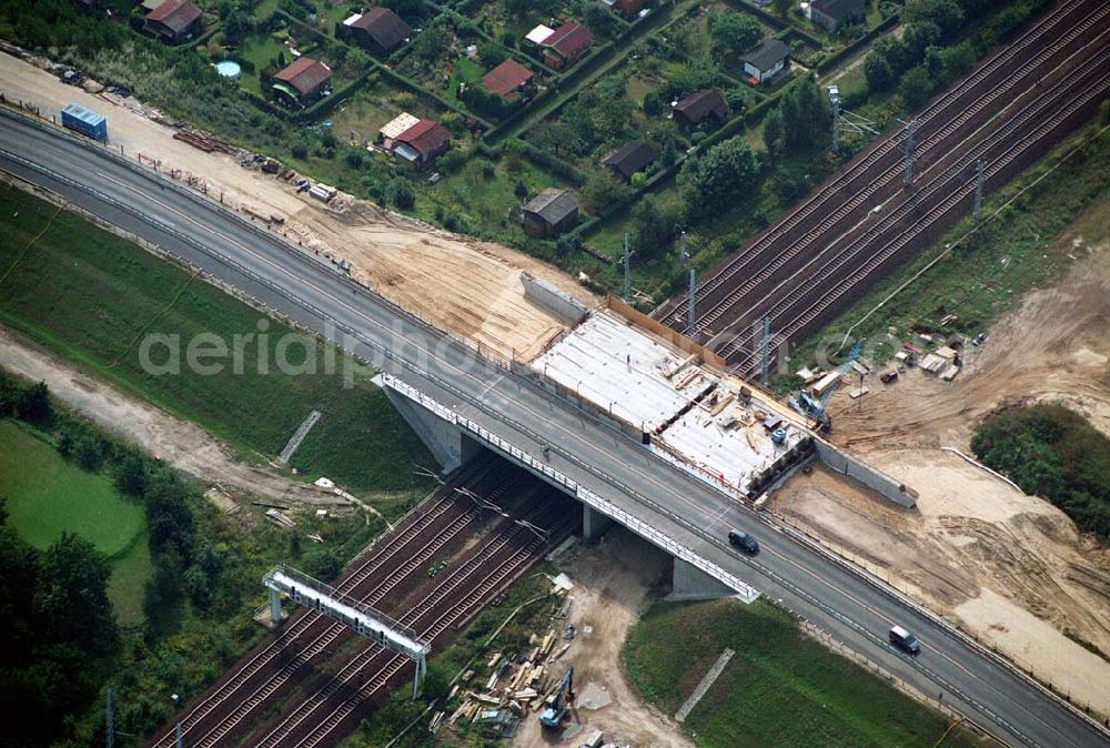 Aerial image Mahlow (Brandenburg) - 14.09.2005 Mahlow (Brandenburg) Blick auf die Baustelle der Schälerbau Berlin GmbH an der Ortsumfahrung Mahlow am Gewerbegebiet.