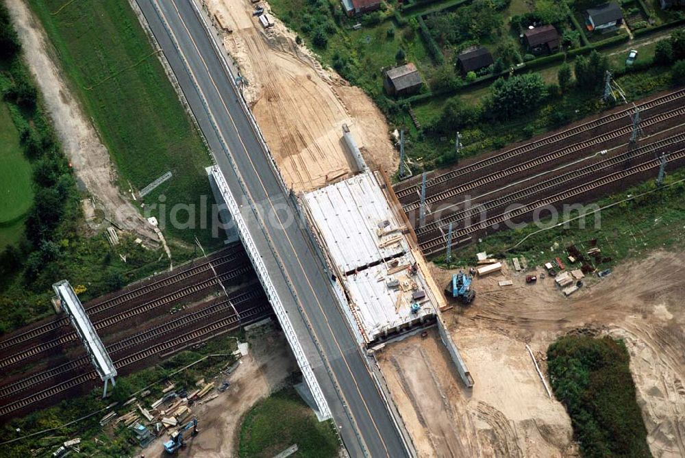 Aerial photograph Mahlow (Brandenburg) - 14.09.2005 Mahlow (Brandenburg) Blick auf die Baustelle der Schälerbau Berlin GmbH an der Ortsumfahrung Mahlow am Gewerbegebiet.