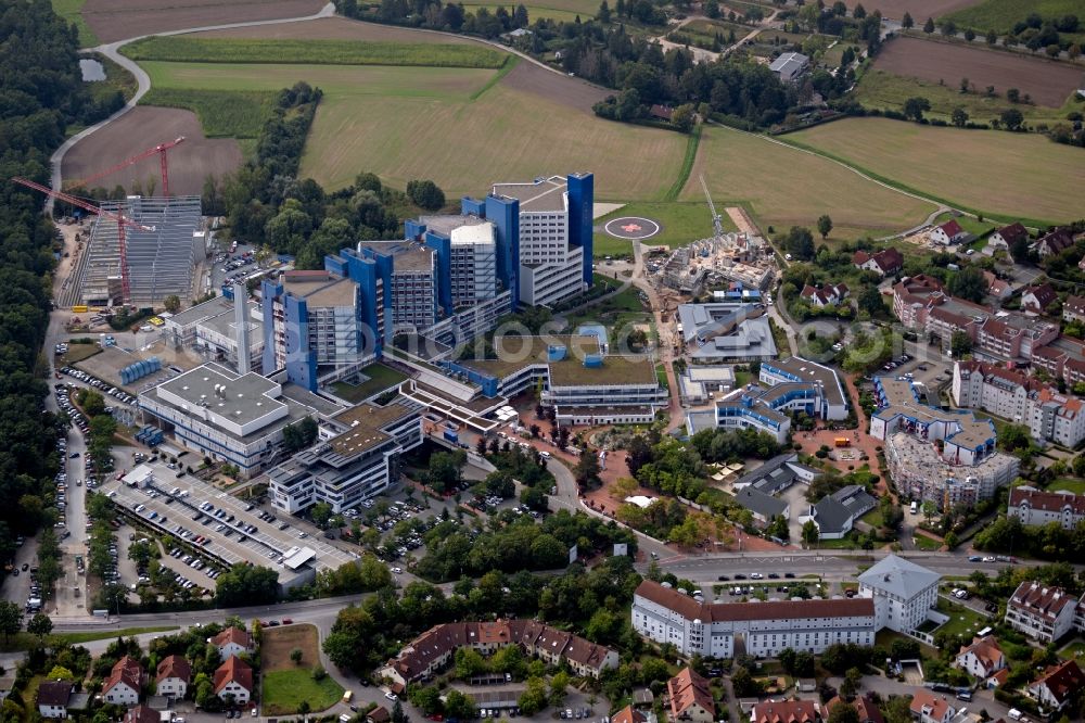 Aerial image Bamberg - Construction site for a car park on the the hospital grounds of Klinikum Bamberg on Buger Strasse in Bamberg in the state Bavaria, Germany