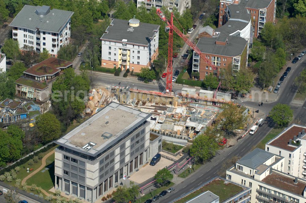 Berlin from the bird's eye view: Construction site of the new build Pestana Hotel Berlin-Tiergarten