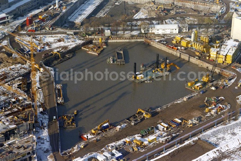 Aerial image Berlin - Tiergarten - Baustelle Potsdamer Platz