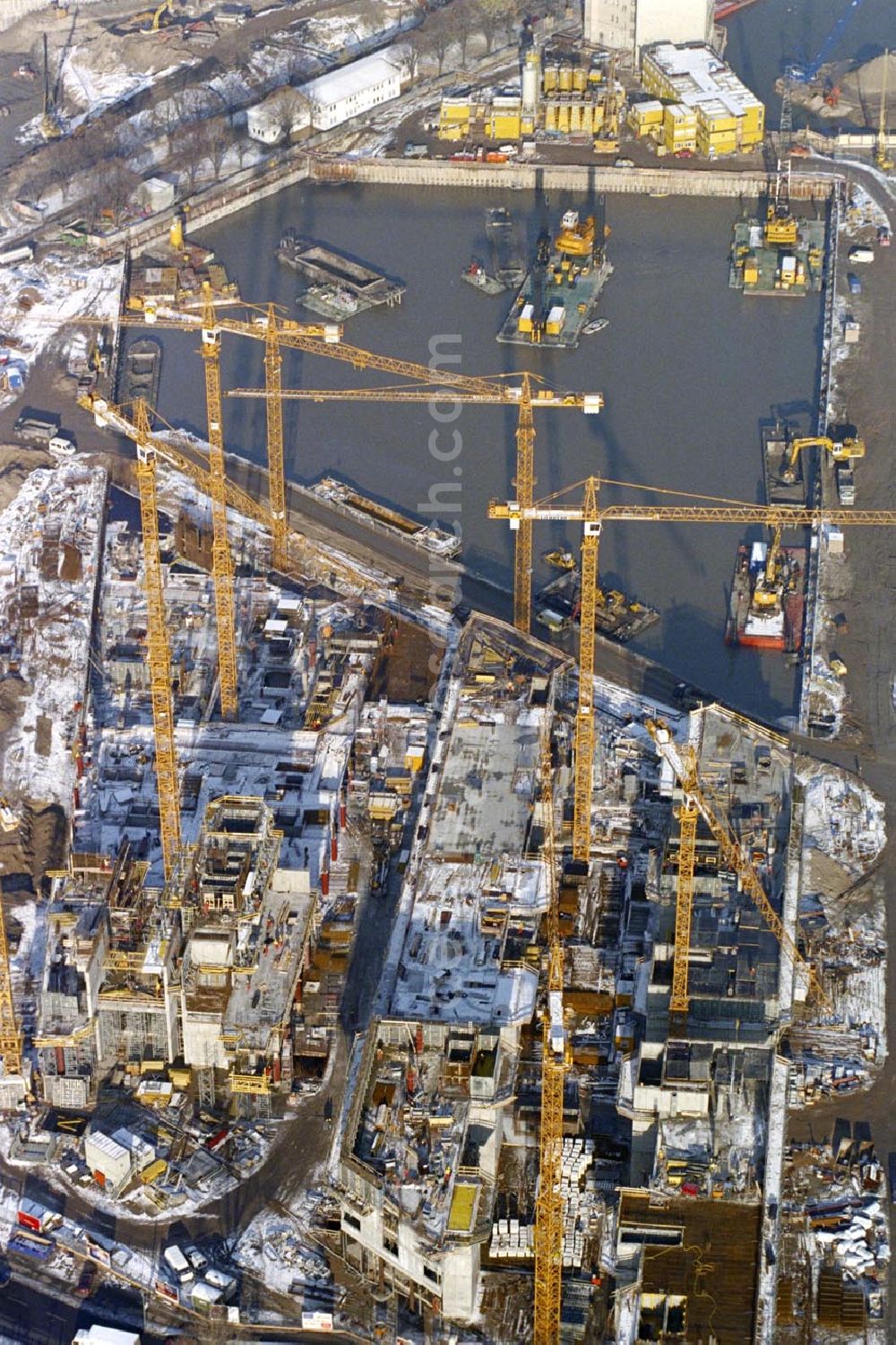 Berlin - Tiergarten from the bird's eye view: Baustelle Potsdamer Platz