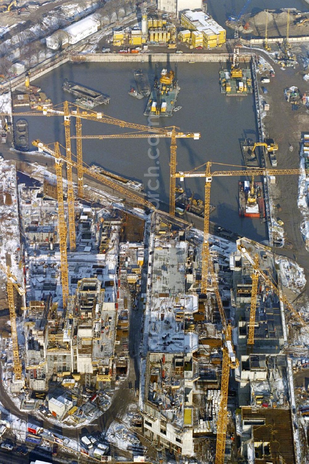 Aerial photograph Berlin - Tiergarten - Baustelle Potsdamer Platz