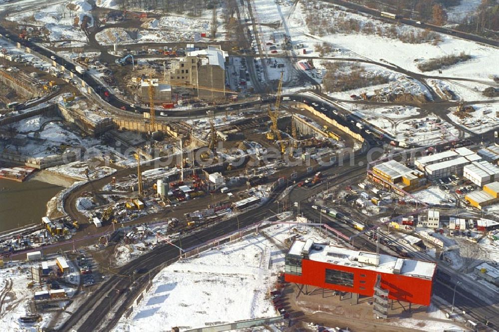 Aerial photograph Berlin - Tiergarten - Baustelle Potsdamer Platz