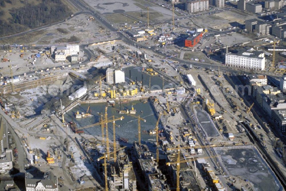 Berlin / Tiergarten from above - Baustelle Potsdamer Platz 1995