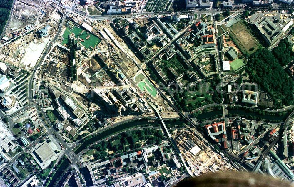 Aerial image Berlin - Baustelle Potsdamer Platz