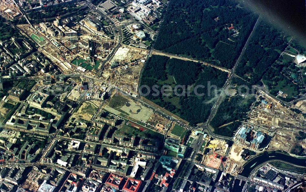 Aerial image Berlin - Baustelle Potsdamer Platz