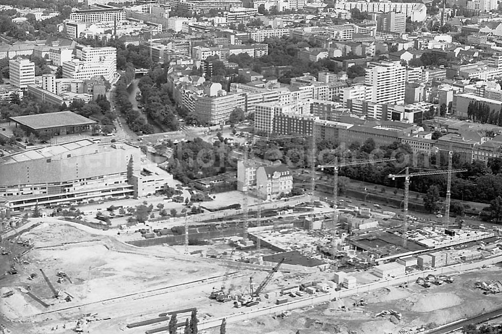 Aerial image Berlin /Mitte - 25.06.1995 Baustelle Potsdamer Platz