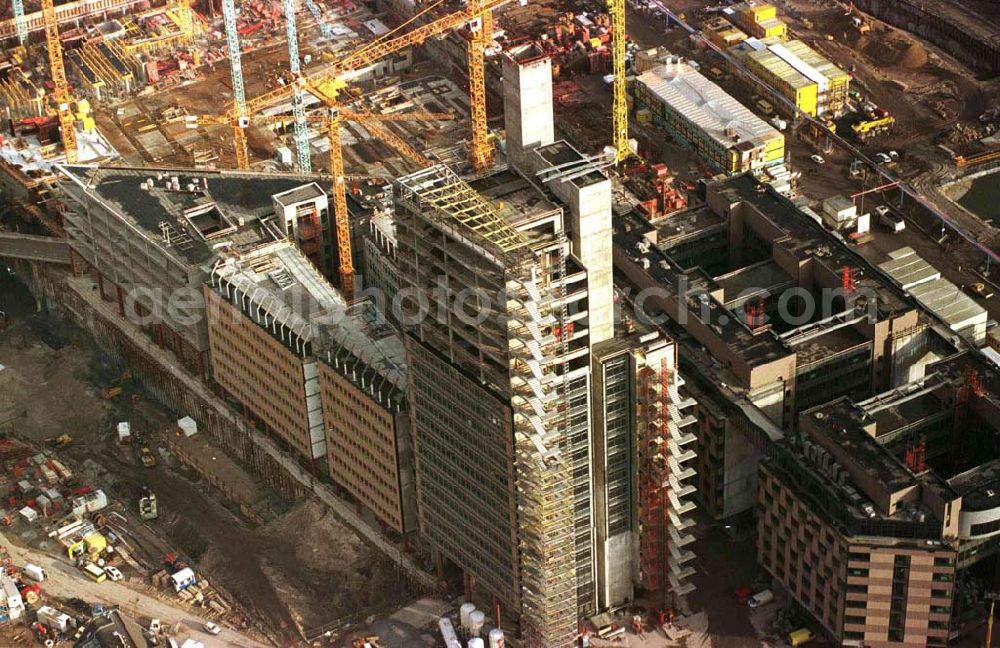 Berlin from above - Baustelle Potsdamer Platz