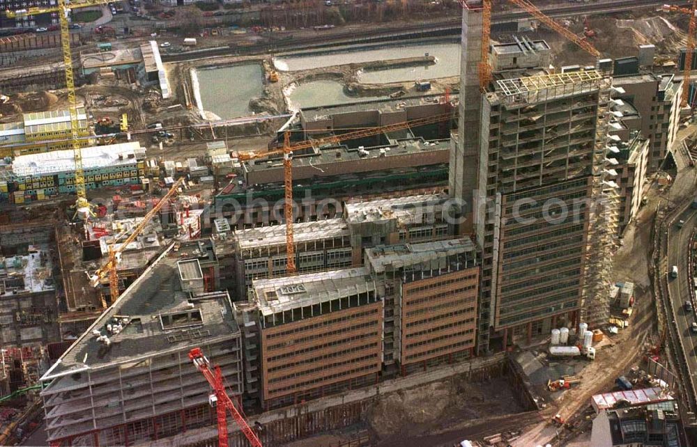 Aerial image Berlin - Baustelle Potsdamer Platz