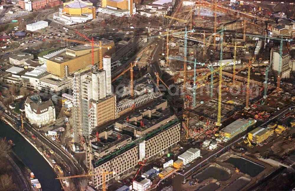 Aerial image Berlin - Baustelle Potsdamer Platz