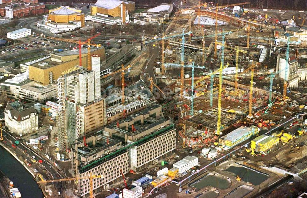 Berlin from above - Baustelle Potsdamer Platz