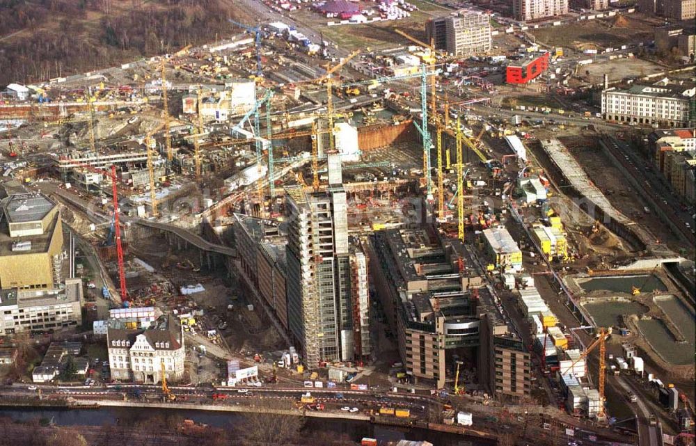 Berlin from above - Baustelle Potsdamer Platz