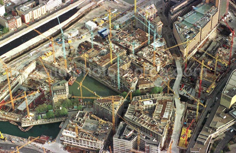 Berlin from above - Baustelle Potsdamer Platz