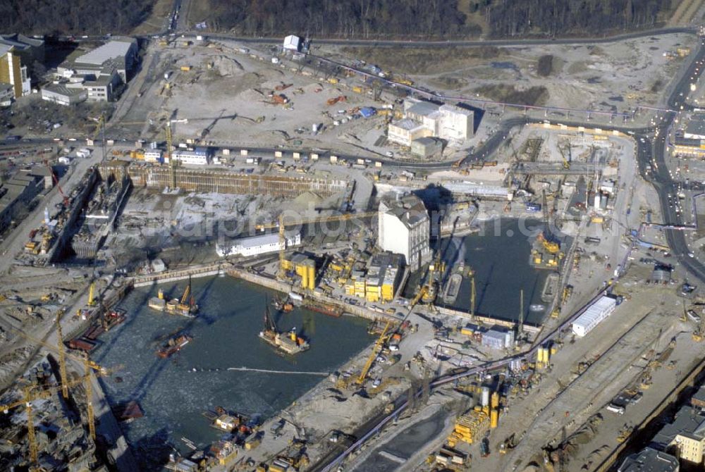 Aerial photograph Berlin - Baustelle Potsdamer Platz in Berlin-Mitte. 1995