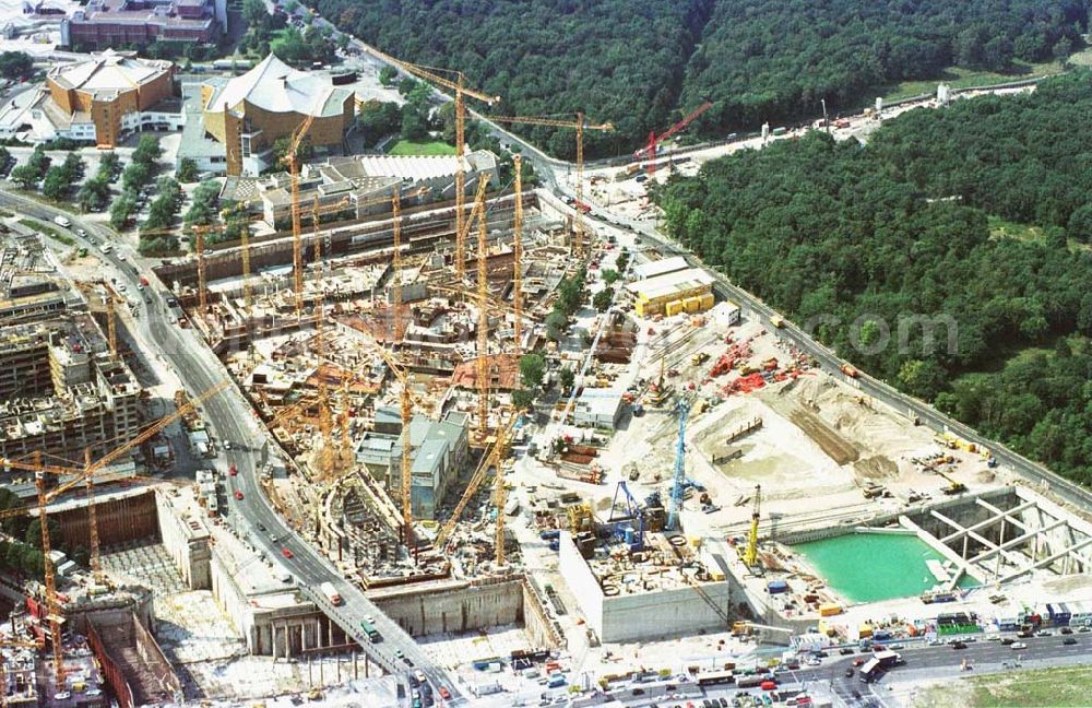 Berlin - Tiergarten from above - Baustelle Potsdamer Platz - Projekt der SONY Berlin GmbH