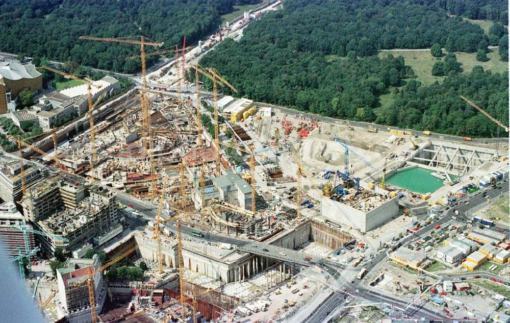 Berlin - Tiergarten from above - Baustelle Potsdamer Platz - Projekt der SONY Berlin GmbH