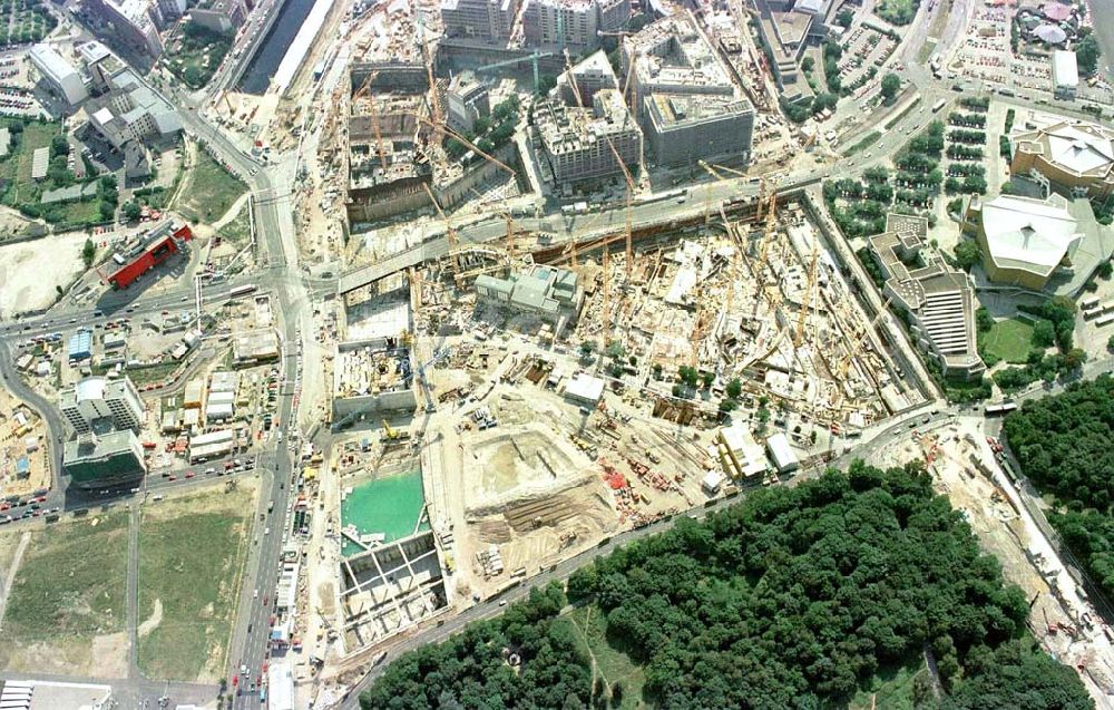 Berlin - Tiergarten from above - Baustelle Potsdamer Platz - Projekt der SONY Berlin GmbH