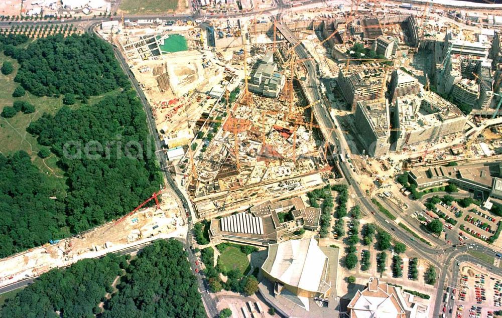 Berlin - Tiergarten from above - Baustelle Potsdamer Platz - Projekt der SONY Berlin GmbH