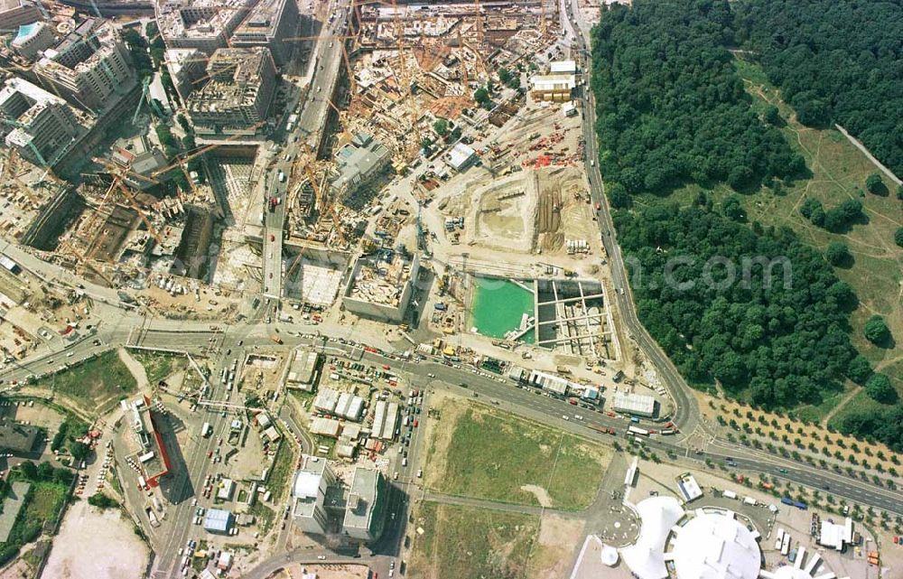 Berlin - Tiergarten from above - Baustelle Potsdamer Platz - Projekt der SONY Berlin GmbH