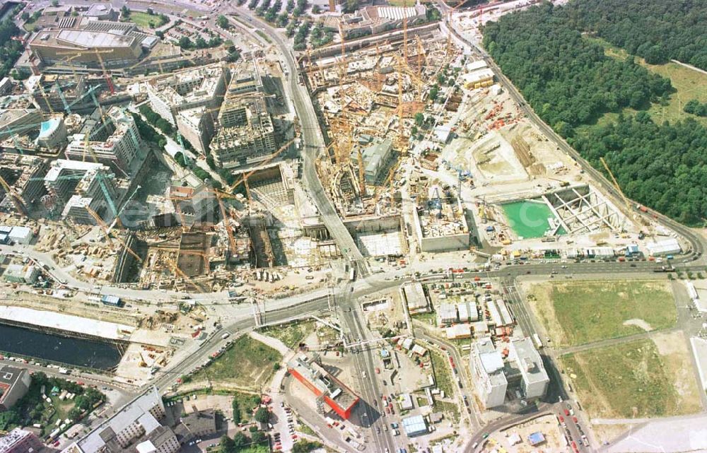 Berlin - Tiergarten from above - Baustelle Potsdamer Platz - Projekt der SONY Berlin GmbH