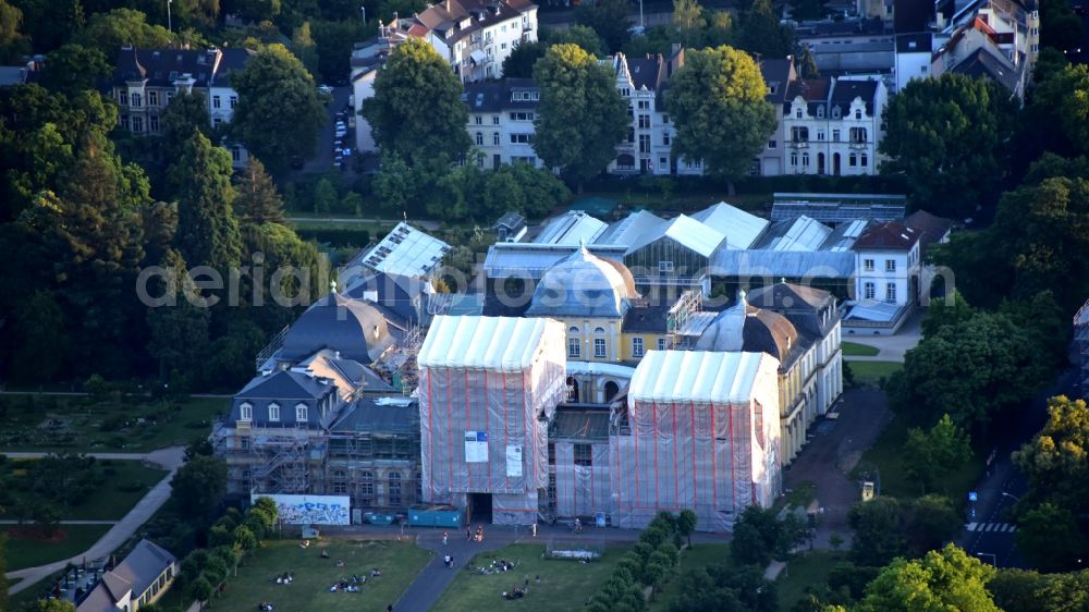 Bonn from the bird's eye view: Construction site with reconstruction works at the Palais des Poppelsdorfer Schloss in the district Poppelsdorf in Bonn in the state North Rhine-Westphalia, Germany