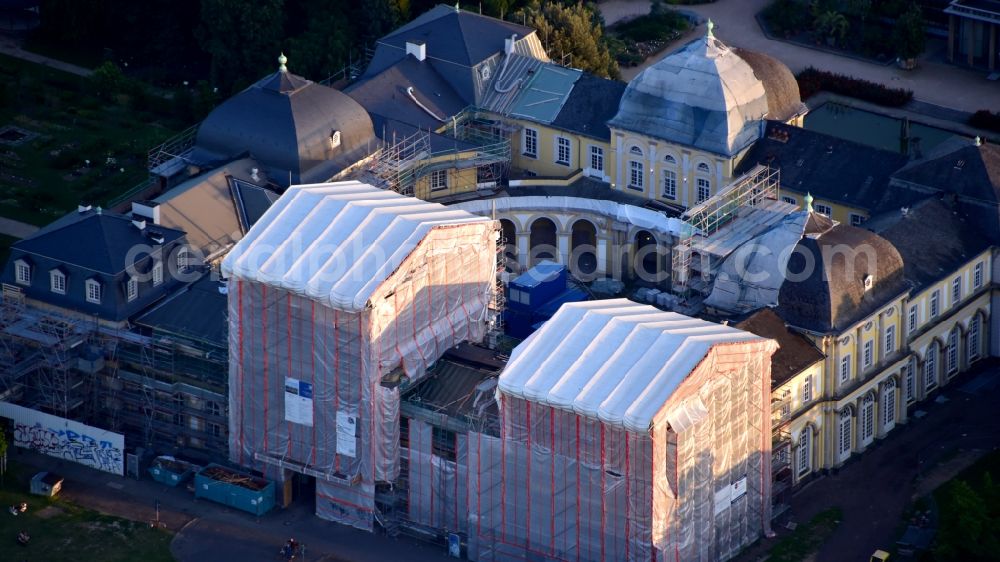 Bonn from the bird's eye view: Construction site with reconstruction works at the Palais des Poppelsdorfer Schloss in the district Poppelsdorf in Bonn in the state North Rhine-Westphalia, Germany