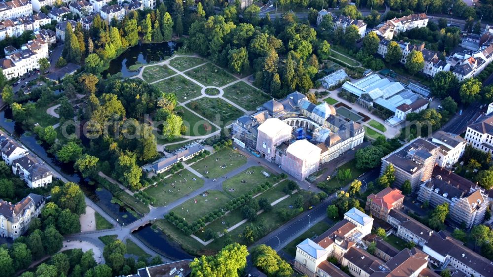 Aerial photograph Bonn - Construction site with reconstruction works at the Palais des Poppelsdorfer Schloss in the district Poppelsdorf in Bonn in the state North Rhine-Westphalia, Germany