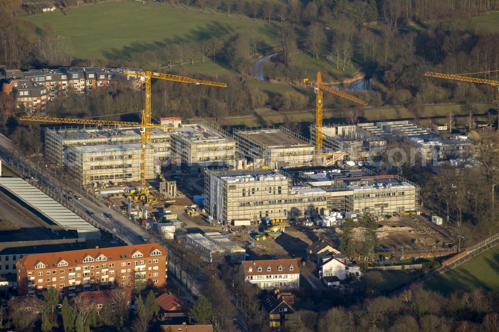 Aerial image Hamm - Construction of shells for the university Hamm-Lippstadt in Hamm in North Rhine-Westphalia