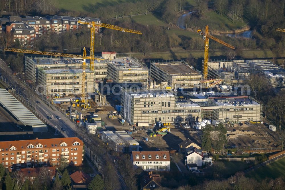 Aerial photograph Hamm - Construction of shells for the university Hamm-Lippstadt in Hamm in North Rhine-Westphalia