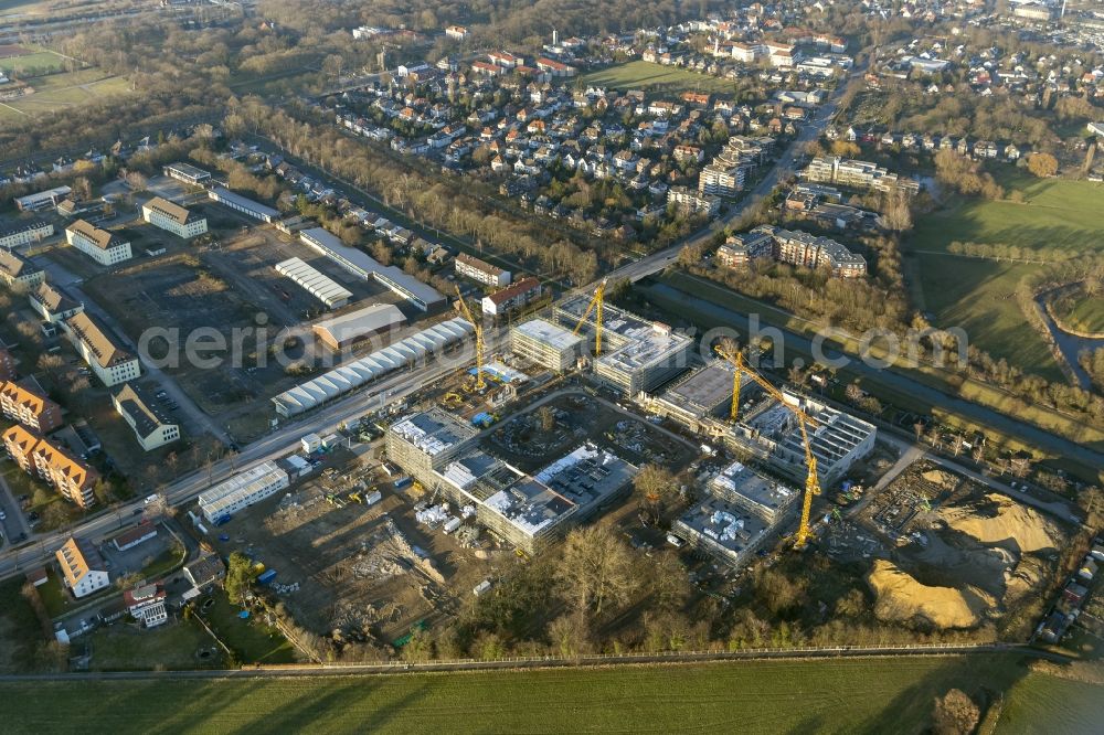 Aerial image Hamm - Construction of shells for the university Hamm-Lippstadt in Hamm in North Rhine-Westphalia