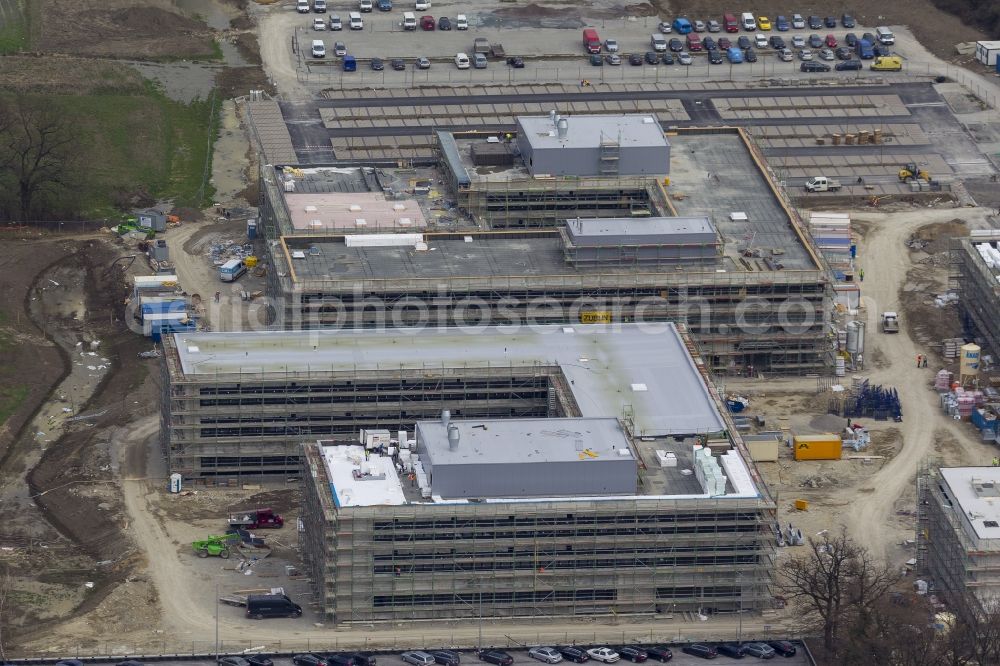 Hamm from above - Construction of shells for the university Hamm-Lippstadt in Hamm in North Rhine-Westphalia