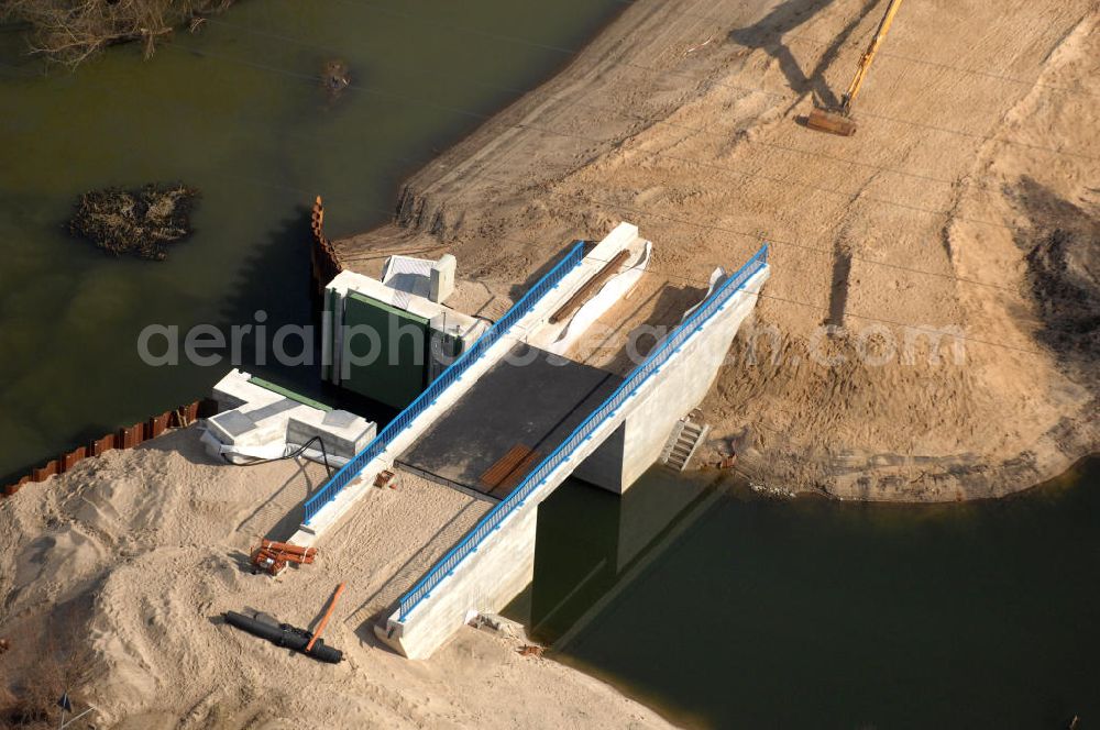 Brieskow-Finkenheerd from above - View of the tense situation in the flood area of Brieskow-Finkenheerd in Brandenburg