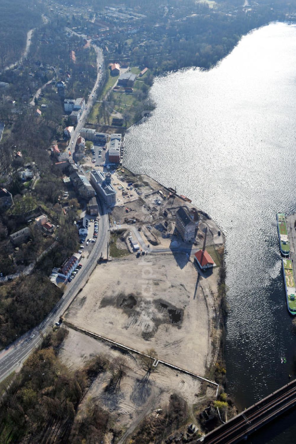 Aerial photograph Potsdam - Propertys at the Brauhausberg, so-called Warehouse district between the river Havel and the street Leipziger Strasse