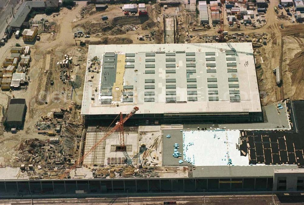 Aerial image Berlin - Friedrichshain - Baustelle Sportkomplex an der Landsberger Allee (OSB SSB GmbH).