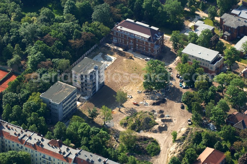 Aerial image Berlin - Building area of the new urban quarter Leben am Buschkrugpark in Berlin-Britz