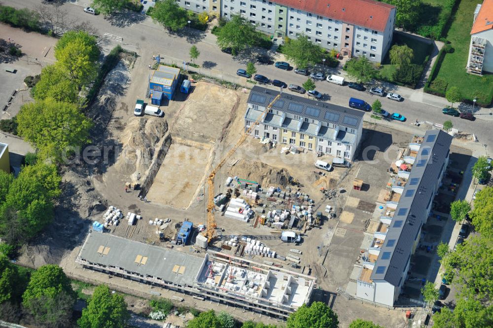 Berlin-Lichtenberg from above - Blick auf die Baufläche des neuen Stadtquartier „Stadtgärten Friedrichsfelde“ in Berlin-Lichtenberg. Views of the city built the new headquarters' city gardens Friedrichsfelde in Berlin-Lichtenberg.