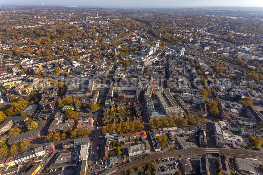 Aerial photograph Bochum - Construction site for the multi-family residential building Stadtquartier on Viktoriastrasse in the district Innenstadt in Bochum at Ruhrgebiet in the state North Rhine-Westphalia, Germany