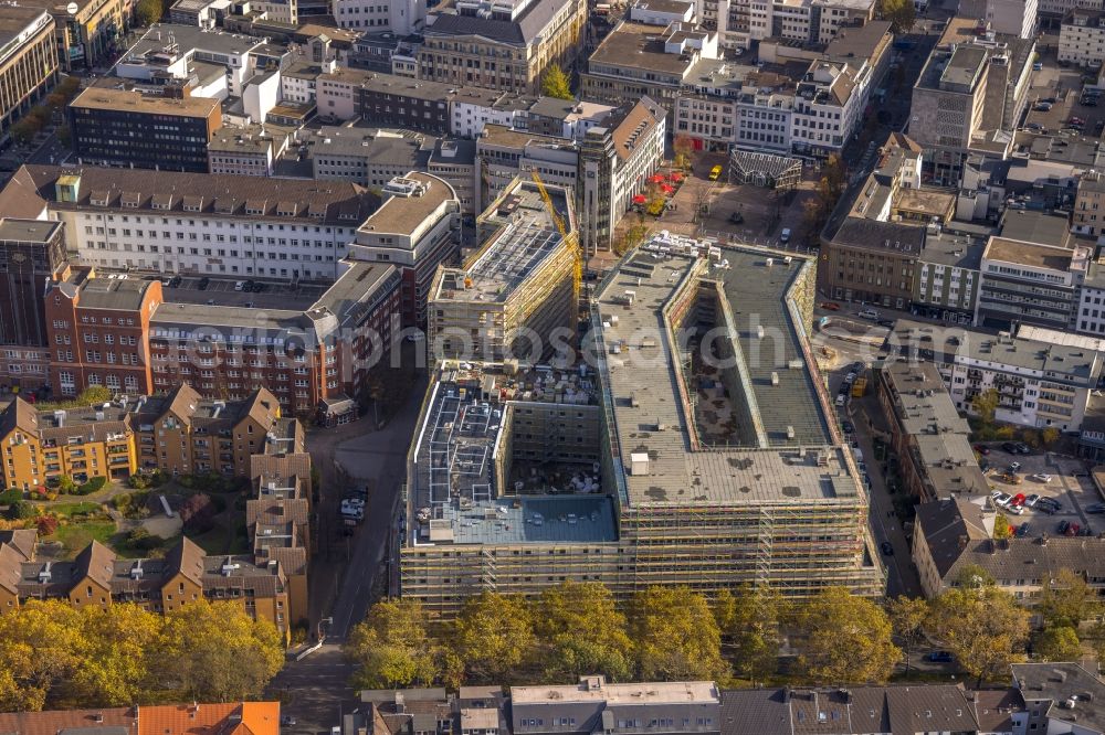 Bochum from above - Construction site for the multi-family residential building Stadtquartier on Viktoriastrasse in the district Innenstadt in Bochum at Ruhrgebiet in the state North Rhine-Westphalia, Germany