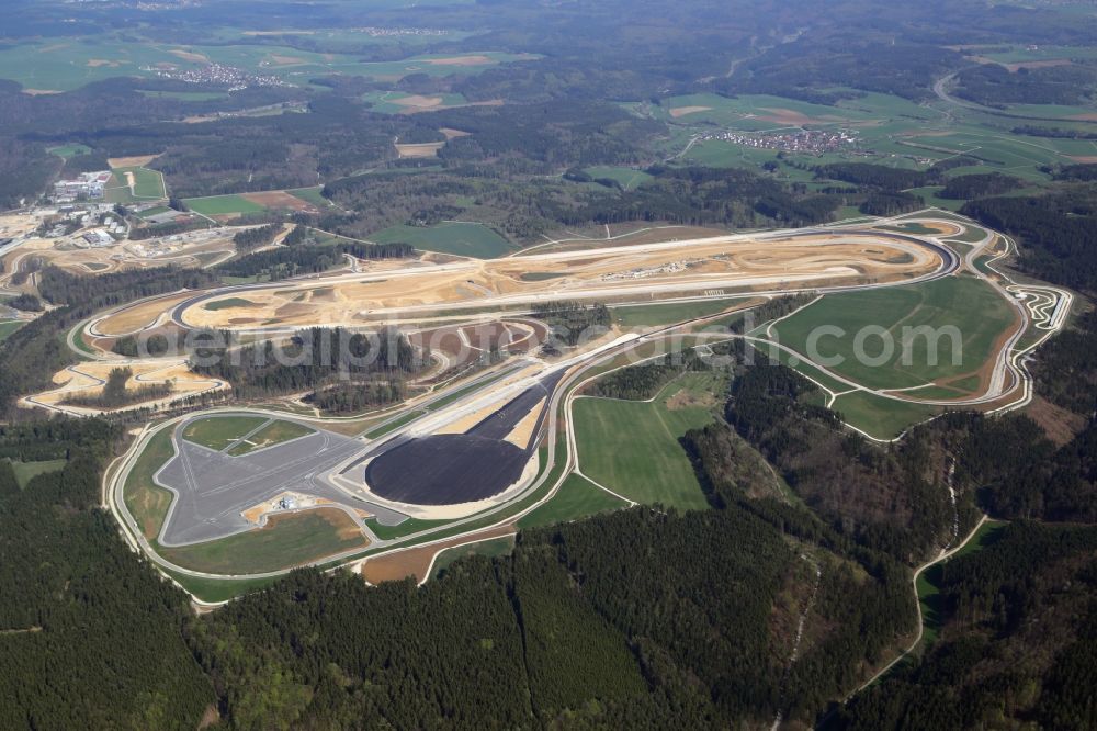 Aerial photograph Immendingen - Test track and practice area for training in the driving safety center of Daimler AG Pruef- and Technologiezentrum Am Talmannsberg in Immendingen in the state Baden-Wuerttemberg, Germany