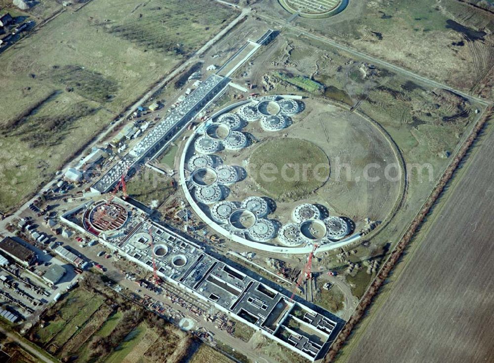 Berlin - Hohenschönhausen from the bird's eye view: Baustelle des Tierheimes Falkenberg an der Dorfstraße / Ahrensfelder Chaussee in Falkenberg (Berlin - Hohenschönhausen).