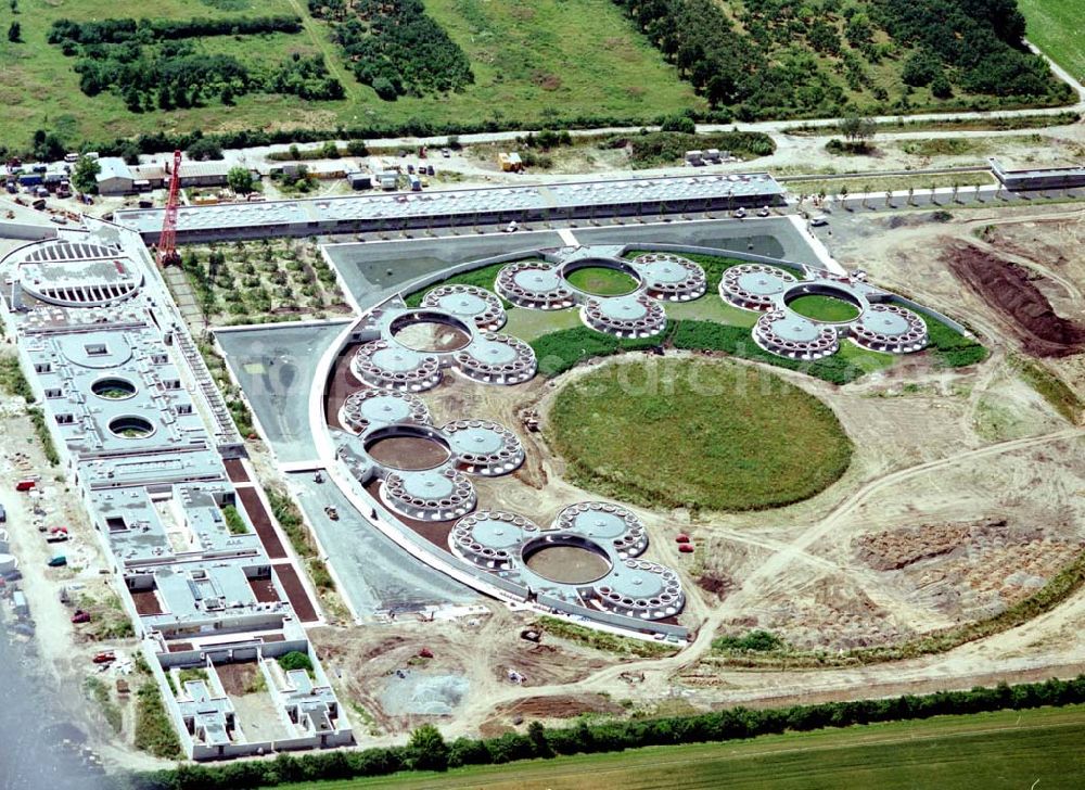 Berlin - Falkenberg from above - Baustelle des Tierheimes Falkenberg an der Dorfstraße / Ahrensfelder Chaussee in Falkenberg (Berlin - Hohenschönhausen).