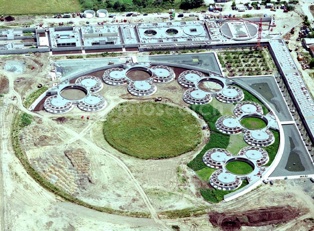 Aerial photograph Berlin - Falkenberg - Baustelle des Tierheimes Falkenberg an der Dorfstraße / Ahrensfelder Chaussee in Falkenberg (Berlin - Hohenschönhausen).