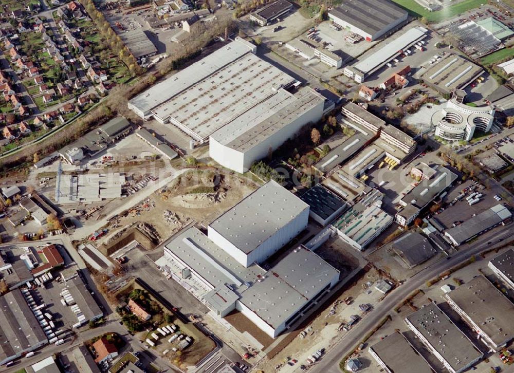 Augsburg / Bayern from above - Baustelle des Weltbild-Verlages im Industriegebiet Augsburg Ost.