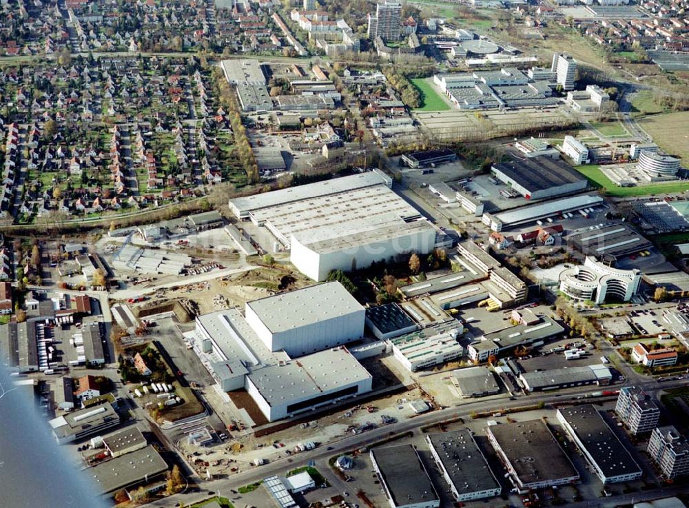 Aerial photograph Augsburg - Baustelle des Weltbild-Verlages im Industriegebiet Augsburg Ost.